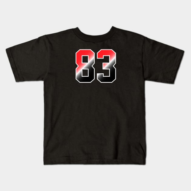number 83 Kids T-Shirt by Eric Okore